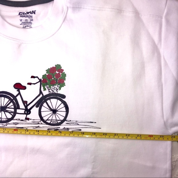 NWT Swearshiry Geranium Bicycle Design XL PLUS - Picture 4 of 7